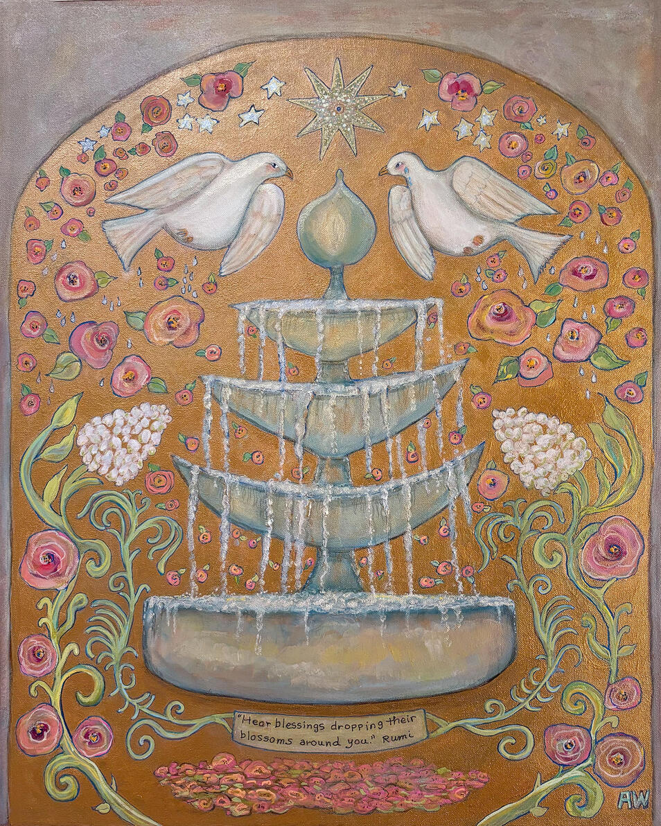 Hear Blessings $700 Original 24x30 Acrylic