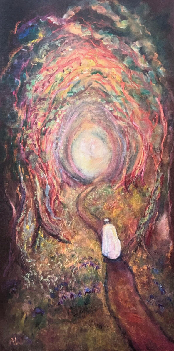 Follow Me 2 (Inquire if interested) 12x24 Giclée print with paint embellishments